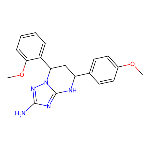 7-(2-methoxyphenyl)-5-(4-methoxyphenyl)-4,5,6,7-tetrahydro[1,2,4]triazolo[1,5-a]pyrimidin-2-amine structure