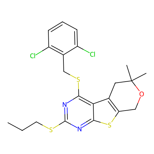 C21H22Cl2N2OS3 structure