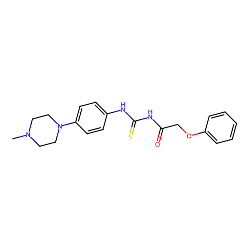 N-((4-(4-methylpiperazin-1-yl)phenyl)carbamothioyl)-2-phenoxyacetamide structure