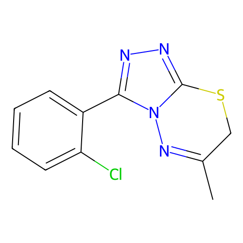 3-(2-chlorophenyl)-6-methyl-7H-[1,2,4]triazolo[3,4-b][1,3,4]thiadiazine structure