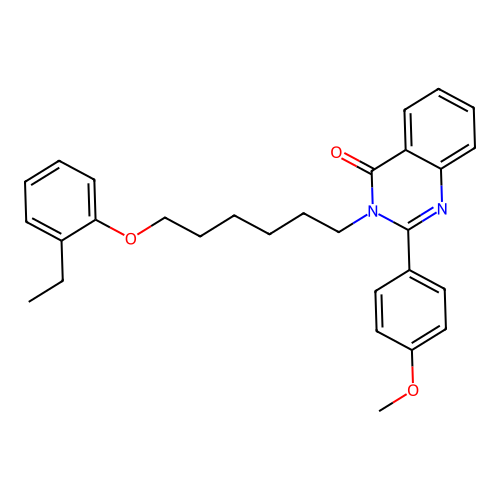 3-(6-(2-ethylphenoxy)hexyl)-2-(4-methoxyphenyl)quinazolin-4(3H)-one structure