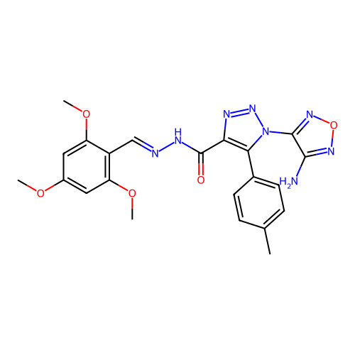C22H22N8O5 structure