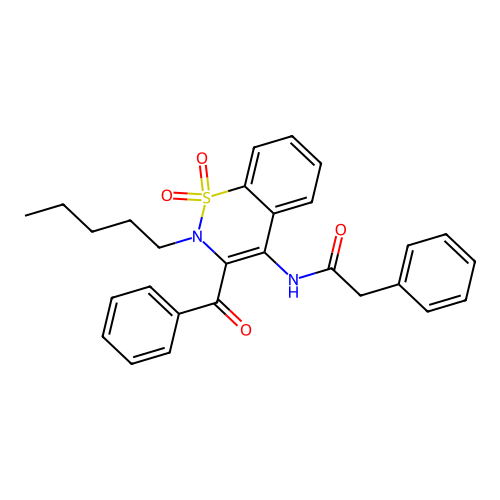 N-(3-benzoyl-1,1-dioxo-2-pentyl-1 structure
