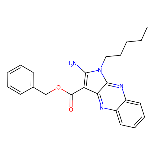 benzyl 2-amino-1-pentyl-1H-pyrrolo[2,3-b]quinoxaline-3-carboxylate structure