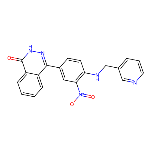 4-(3-nitro-4-((pyridin-3-ylmethyl)amino)phenyl)phthalazin-1(2H)-one structure