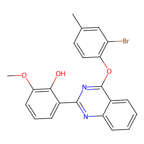2-(4-(2-Bromo-4-methylphenoxy)quinazolin-2-yl)-6-methoxyphenol structure