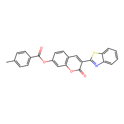 3-Benzothiazol-2-yl-2-oxochromen-7-yl 4-methylbenzoate structure