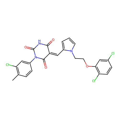 C24H18Cl3N3O4 structure