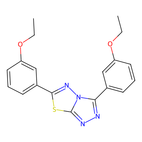 3,6-Bis(3-ethoxyphenyl)-[1,2,4]triazolo[3,4-b][1,3,4]thiadiazole structure