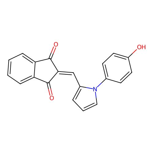2-[[1-(4-Hydroxyphenyl)pyrrol-2-yl]methylidene]indene-1,3-dione structure