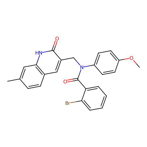 2-bromo-N-((2-hydroxy-7-methylquinolin-3-yl)methyl)-N-(4-methoxyphenyl)benzamide structure