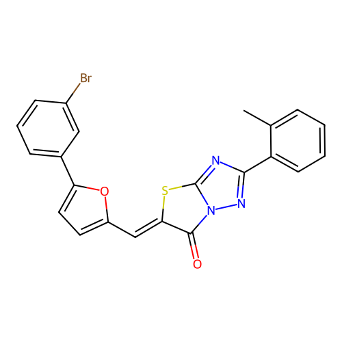 C22H14BrN3O2S structure