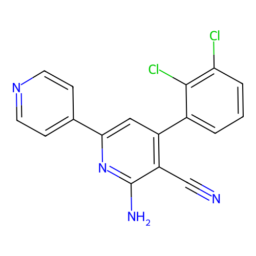 6-Amino-4-(2,3-dichlorophenyl)-2,4'-bipyridine-5-carbonitrile structure
