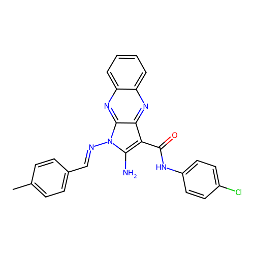 C25H19ClN6O structure