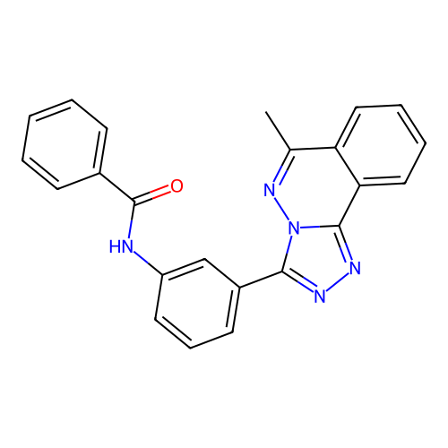 N-[3-(6-methyl[1,2,4]triazolo[3,4-a]phthalazin-3-yl)phenyl]benzamide structure