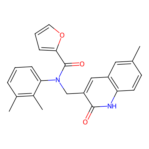 N-(2,3-dimethylphenyl)-N-((2-hydroxy-6-methylquinolin-3-yl)methyl)furan-2-carboxamide structure