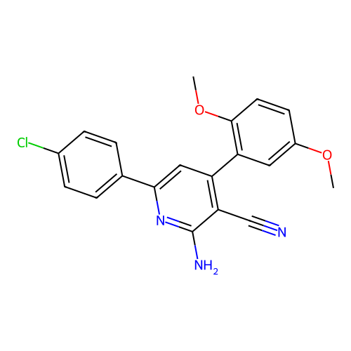 2-Amino-6-(4-chlorophenyl)-4-(2,5-dimethoxyphenyl)pyridine-3-carbonitrile structure