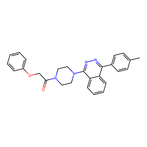 1-[4-[4-(4-Methylphenyl)phthalazin-1-yl]piperazin-1-yl]-2-phenoxyethanone structure