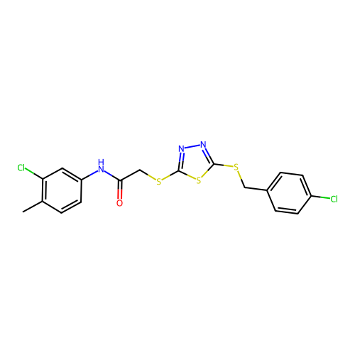 C18H15Cl2N3OS3 structure