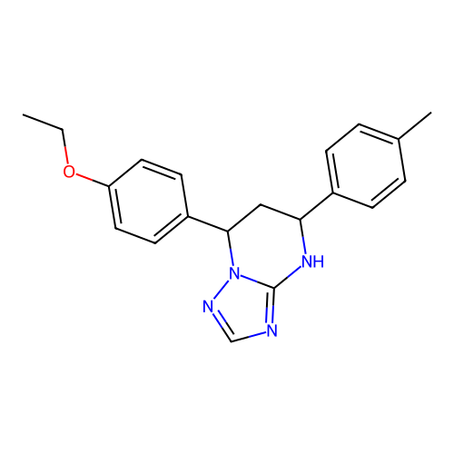 7-(4-ethoxyphenyl)-5-(4-methylphenyl)-4,5,6,7-tetrahydro[1,2,4]triazolo[1,5-a]pyrimidine structure