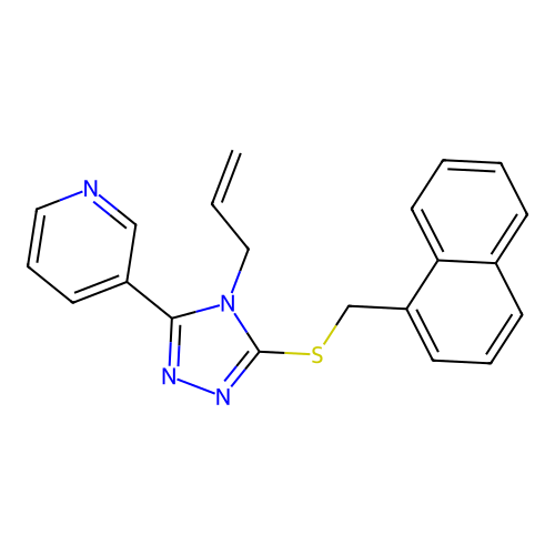 3-{5-[(naphthalen-1-ylmethyl)sulfanyl]-4-(prop-2-en-1-yl)-4H-1,2,4-triazol-3-yl}pyridine structure