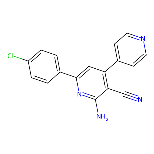 2-Amino-6-(4-chlorophenyl)-4,4'-bipyridine-3-carbonitrile structure
