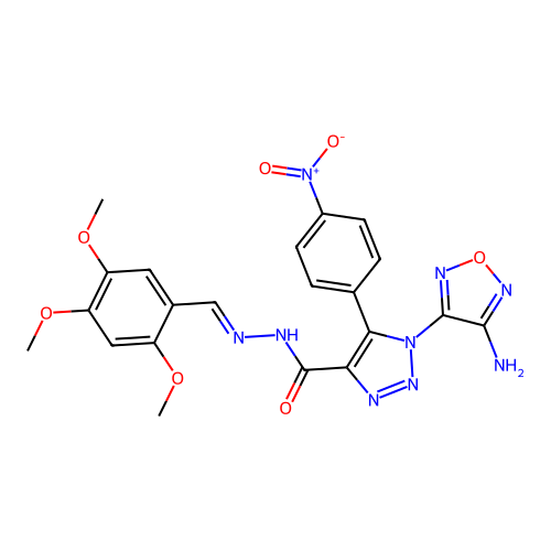 C21H19N9O7 structure