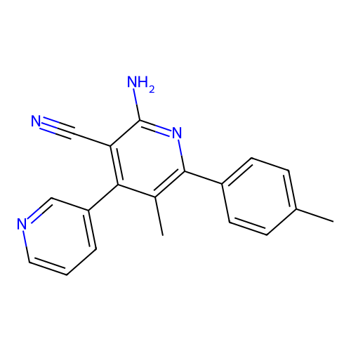 2'-Amino-5'-methyl-6'-(4-methylphenyl)-3,4'-bipyridine-3'-carbonitrile structure
