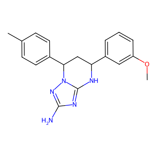 5-(3-methoxyphenyl)-7-(4-methylphenyl)-1,5,6,7-tetrahydro-[1,2,4]triazolo[1,5-a]pyrimidin-2-amine structure