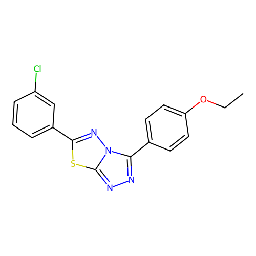 6-(3-Chlorophenyl)-3-(4-ethoxyphenyl)-[1,2,4]triazolo[3,4-b][1,3,4]thiadiazole structure