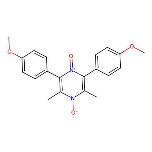 2,6-Bis(4-methoxyphenyl)-3,5-dimethylpyrazine 1,4-dioxide structure