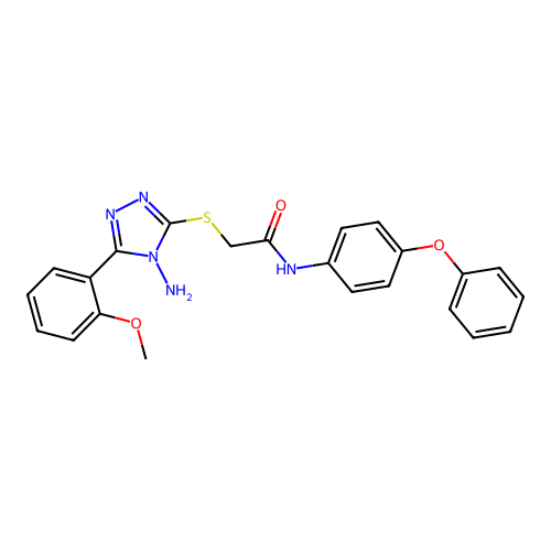 2-((4-amino-5-(2-methoxyphenyl)-4H-1,2,4-triazol-3-yl)thio)-N-(4-phenoxyphenyl)acetamide structure