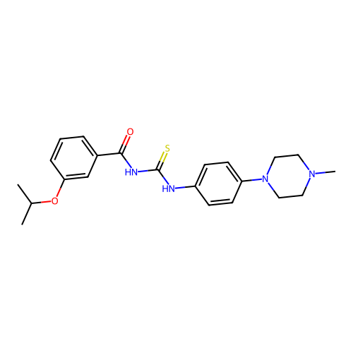 N-{[4-(4-methylpiperazin-1-yl)phenyl]carbamothioyl}-3-(propan-2-yloxy)benzamide structure
