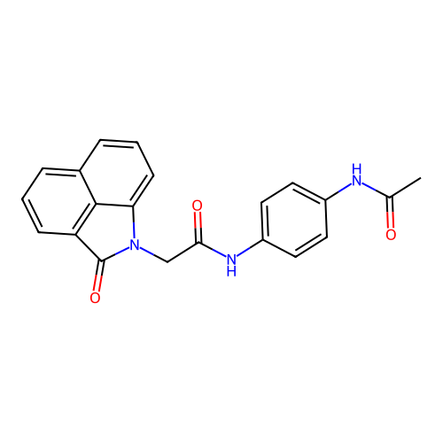 N-[4-(acetylamino)phenyl]-2-(2-oxobenzo[cd]indol-1(2H)-yl)acetamide structure