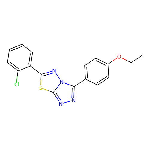 6-(2-Chlorophenyl)-3-(4-ethoxyphenyl)-[1,2,4]triazolo[3,4-b][1,3,4]thiadiazole structure