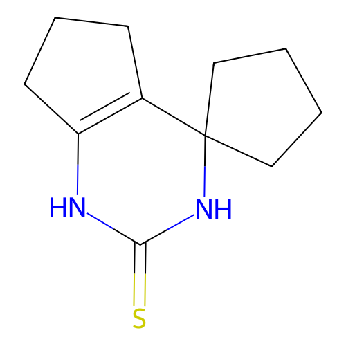 1',5',6',7'-Tetrahydrospiro[cyclopentane-1,4'-cyclopenta[d]pyrimidine]-2'-thiol structure