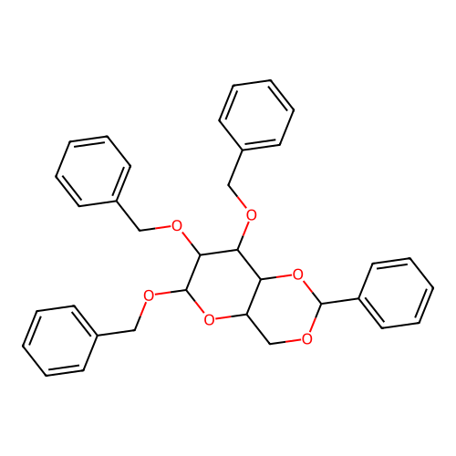 Benzyl 2,3-Di-O-benzyl-4,6-O-benzylidene-b-D-glucopyranoside structure