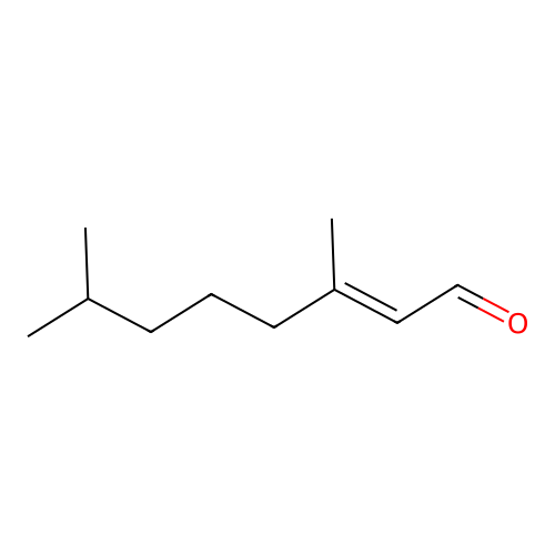 3,7-Dimethyloct-2-enal structure