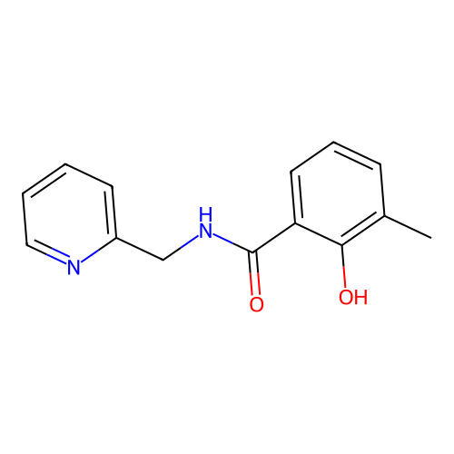 2-hydroxy-3-methyl-N-(pyridin-2-ylmethyl)benzamide structure