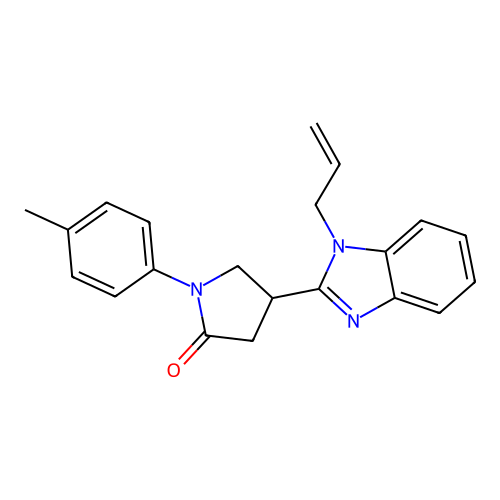 1-(4-Methylphenyl)-4-(1-prop-2-enylbenzimidazol-2-yl)pyrrolidin-2-one structure