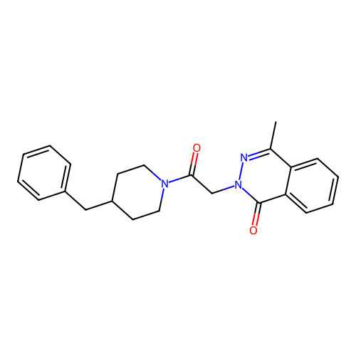 2-[2-(4-benzylpiperidin-1-yl)-2-oxoethyl]-4-methylphthalazin-1(2H)-one structure
