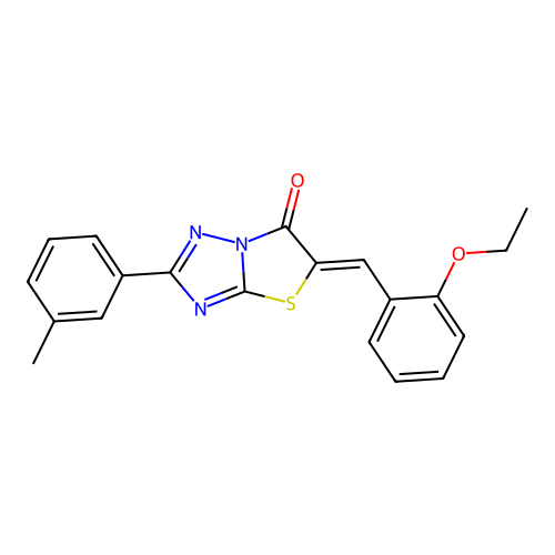 (Z)-5-(2-ethoxybenzylidene)-2-(m-tolyl)thiazolo[3,2-b][1,2,4]triazol-6(5H)-one structure