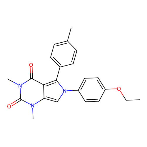 6-(4-ethoxyphenyl)-1,3-dimethyl-5-(4-methylphenyl)pyrrolo[3,4-d]pyrimidine-2,4-dione structure