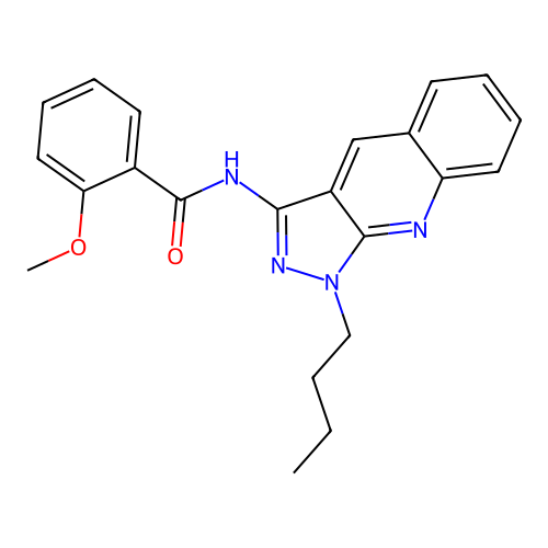 N-(1-butyl-1H-pyrazolo[3,4-b]quinolin-3-yl)-2-methoxybenzamide structure
