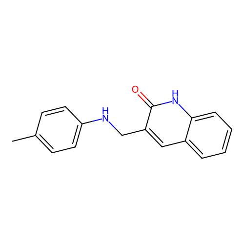 3-{[(4-methylphenyl)amino]methyl}quinolin-2(1H)-one structure
