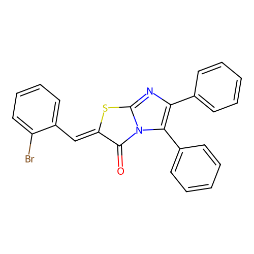 (Z)-2-(2-bromobenzylidene)-5,6-diphenylimidazo[2,1-b]thiazol-3(2H)-one structure
