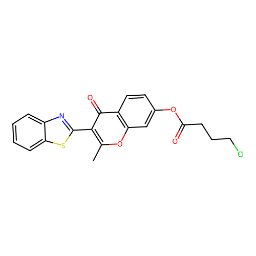 3-Benzothiazol-2-yl-2-methyl-4-oxochromen-7-yl 4-chlorobutanoate structure