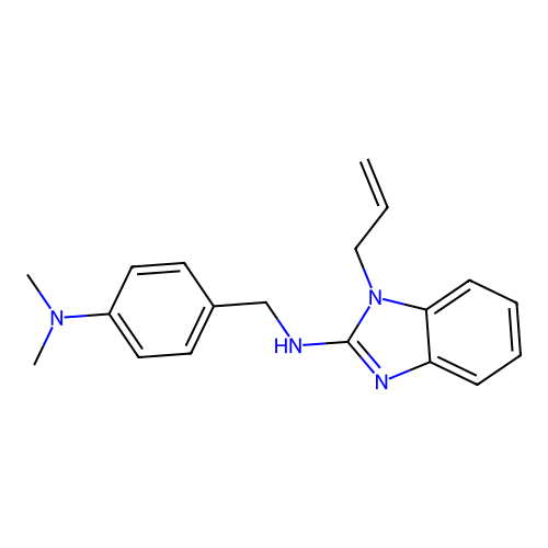1-allyl-N-[4-(dimethylamino)benzyl]-1H-benzimidazol-2-amine structure