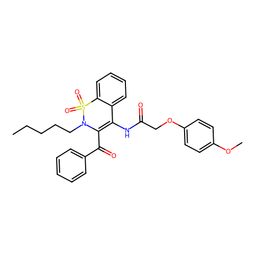 N-(3-benzoyl-1,1-dioxo-2-pentyl-1 structure