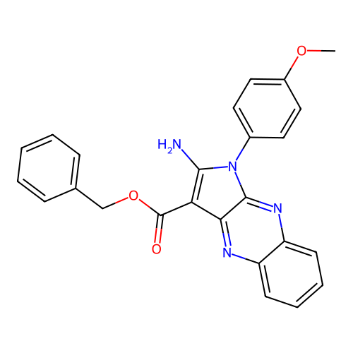 benzyl 2-amino-1-(4-methoxyphenyl)-1H-pyrrolo[2,3-b]quinoxaline-3-carboxylate structure